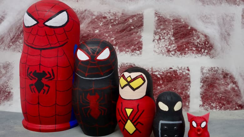 Spider-Geddon nesting dolls