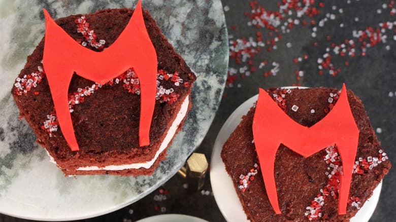 WandaVision-Inspired Hex Cakes