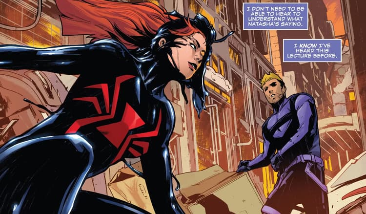 BLACK WIDOW & HAWKEYE (2024) #1 artwork by Paolo Villanelli and Mattia Iacono