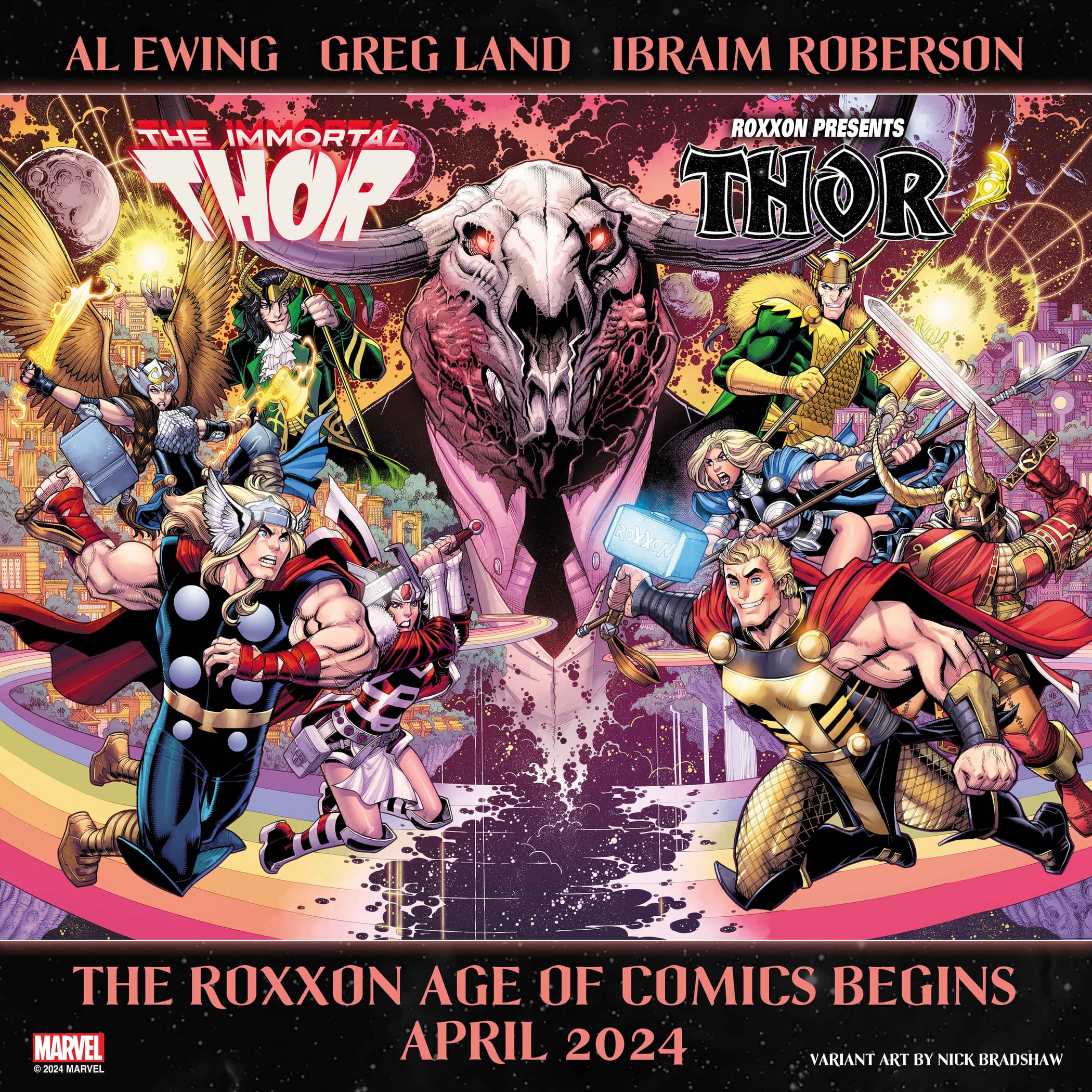 ROXXON PRESENTS: THOR #1 promotional artwork by Nick Bradshaw