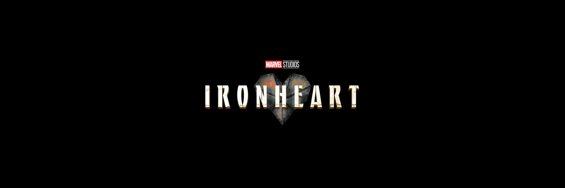 Marvel Studios' Ironheart Disney+ Plus TV Show Season 1 Logo on Black