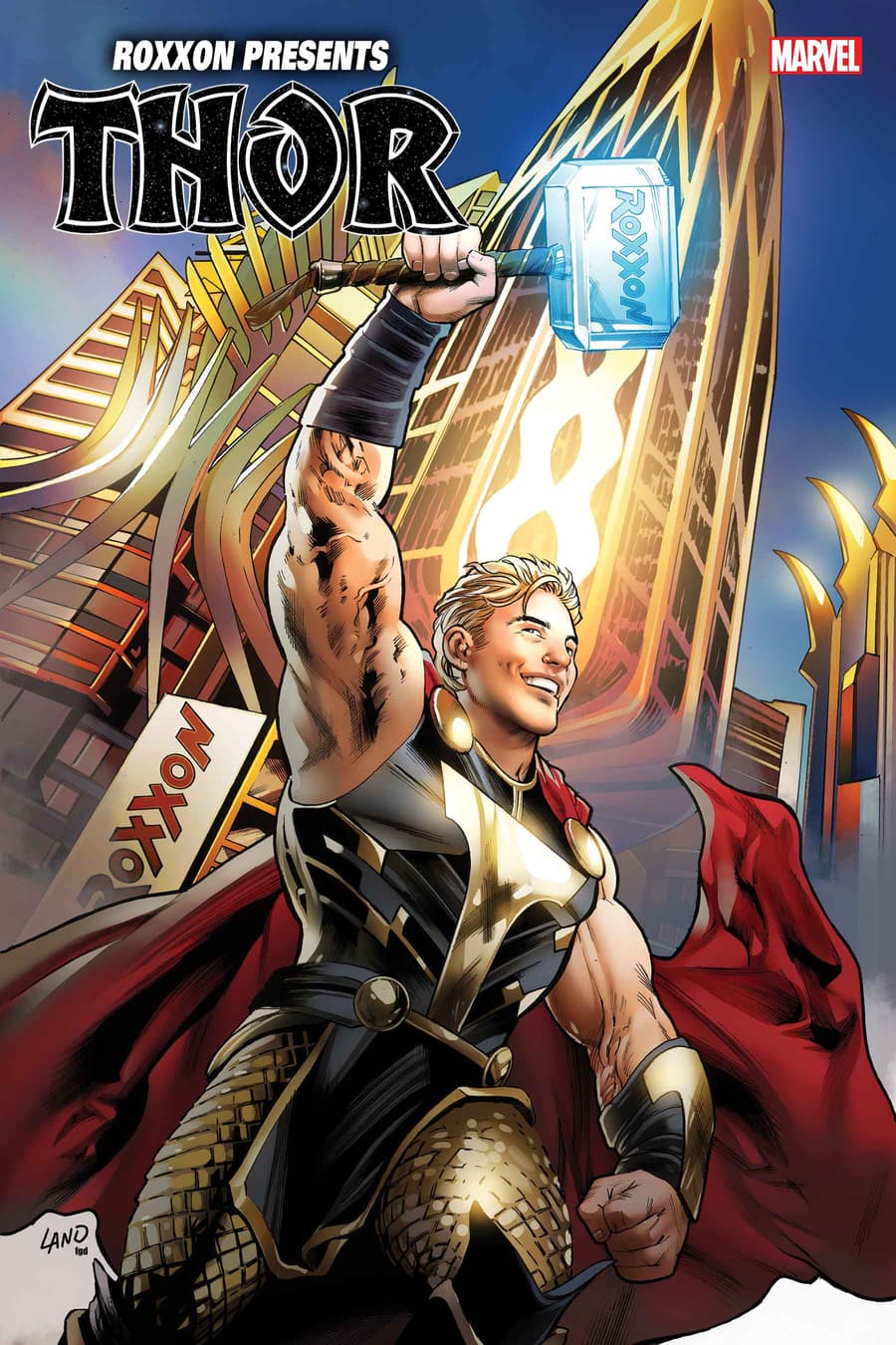 ROXXON PRESENTS: THOR #1 cover by Greg Land